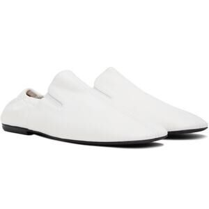 Dries Van Noten Men’s White Soft Leather Slip-On Loafers EU 42.5 US 9.5